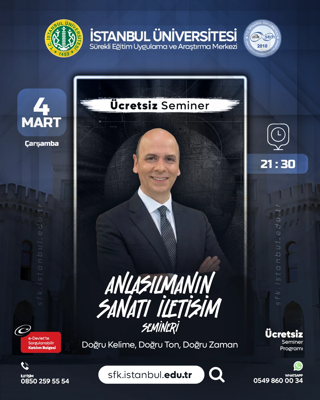 Cem Öğretir ile Anlaşılmanın Sanatı (ÜCRETSİZ ONLİNE SEMİNER)